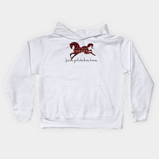 Just a Girl Who Loves Horses Kids Hoodie